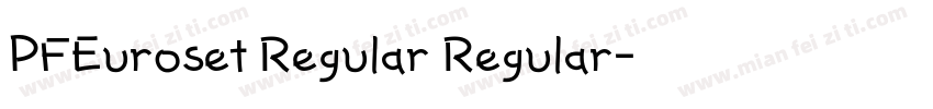 PFEuroset Regular Regular字体转换